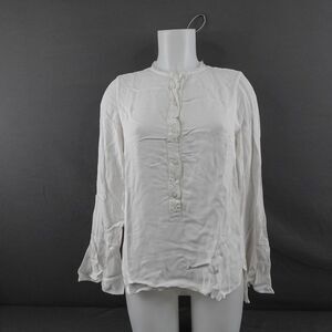 Club Monaco‎ Womens Top Medium Ivory Career Office Basic Minimal Capsule Flowy